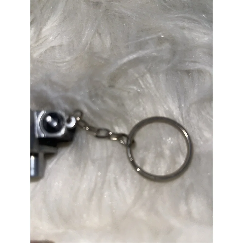 Vintage Old Black & Gray Mini Toy Camera Keychain